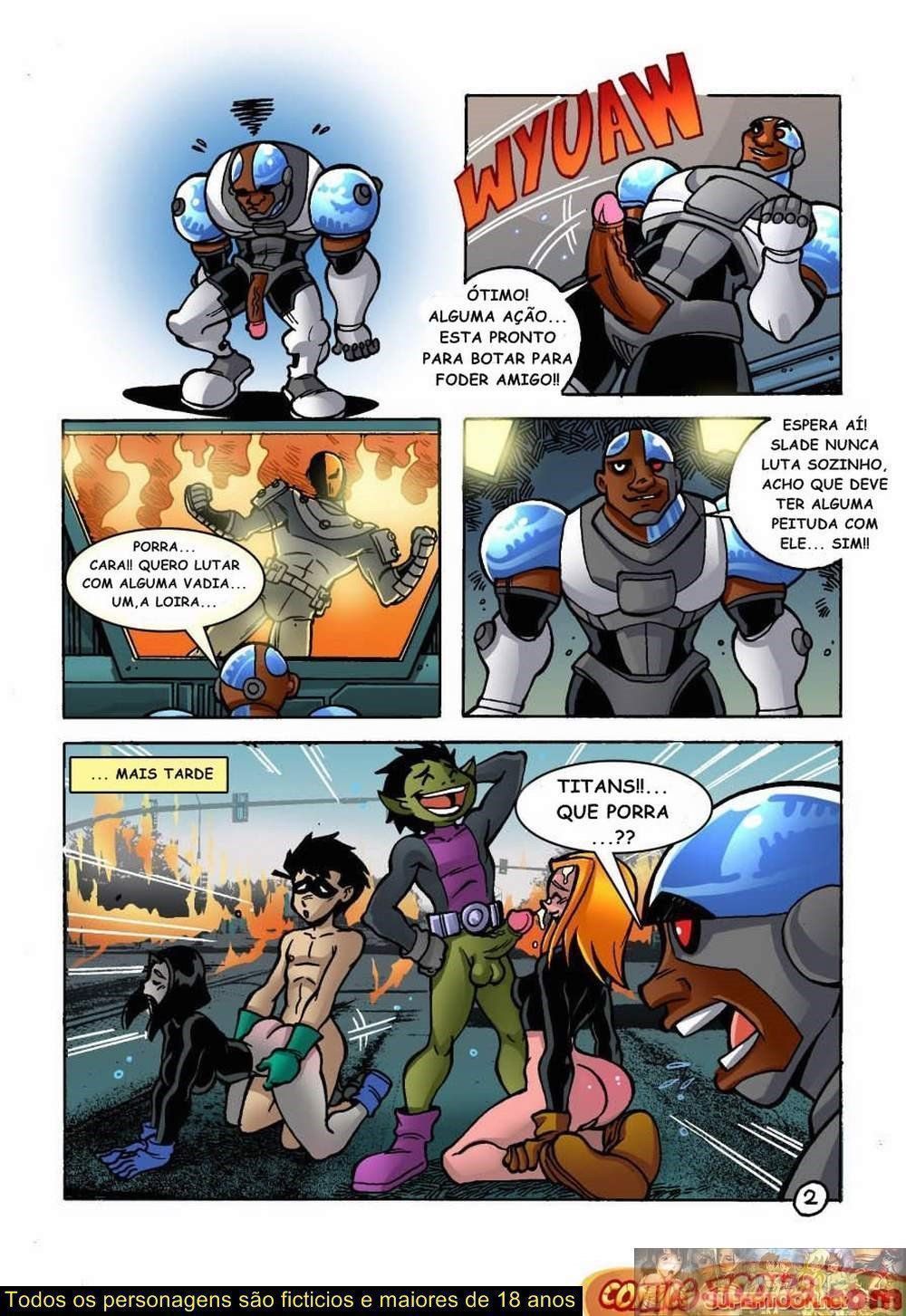 Jovens Titans Pornô – Cyborg bem dotado