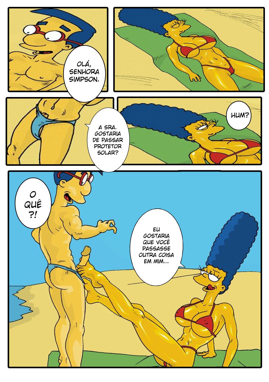 Marge-Simpson-na-praia-transa-com-Milhouse-1 