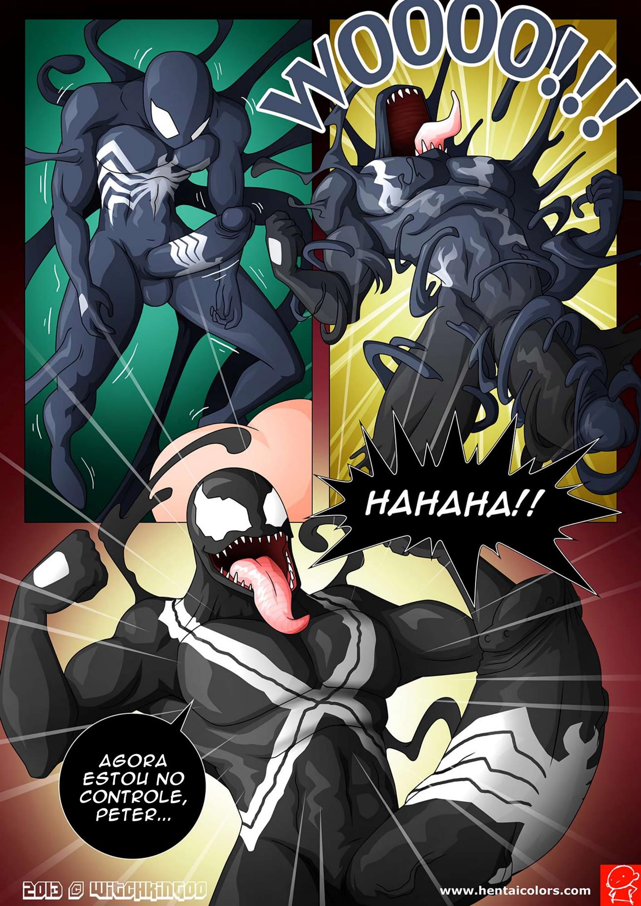 Homem Arranha x Venom Quadrinhos Pornô